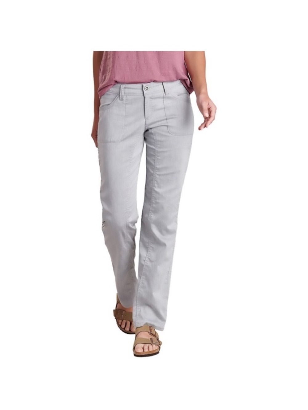 Kuhl Cabo Pants Sz 6 Gray Straight Leg Mid Rise